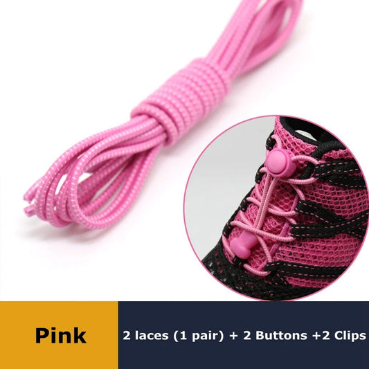1pair Lazy Laces Sneaker ShoeLaces Elastic Shoe Laces Shoe accessories lacets Shoestrings Running/Jogging/Triathlone