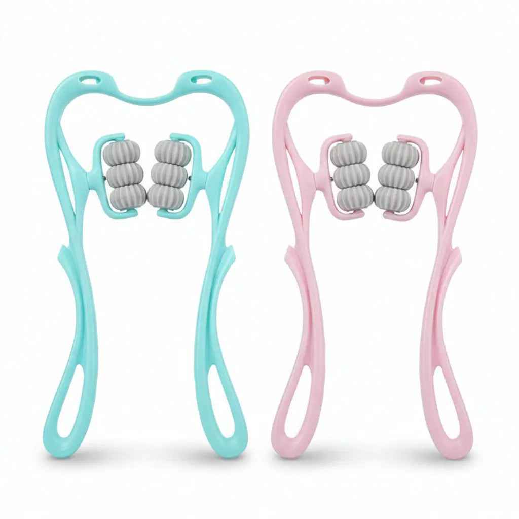 Multifunctional Manual 6-Wheel Neck Massager - Cozlly