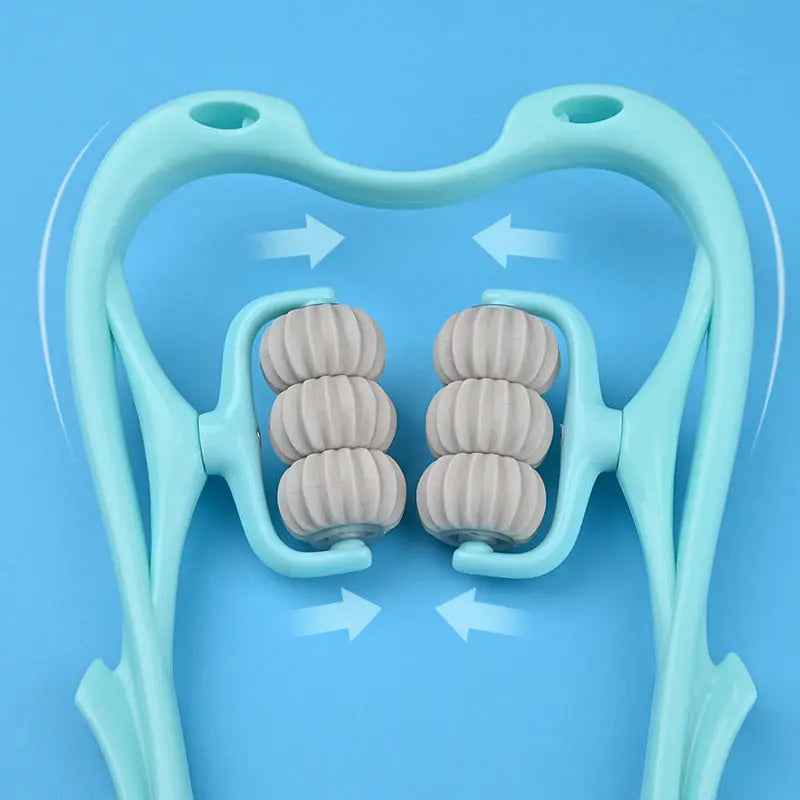 Multifunctional Manual 6-Wheel Neck Massager - Cozlly