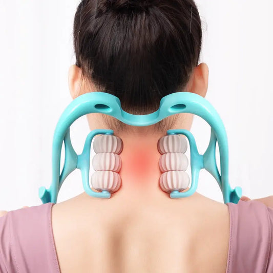 Multifunctional Manual 6-Wheel Neck Massager null