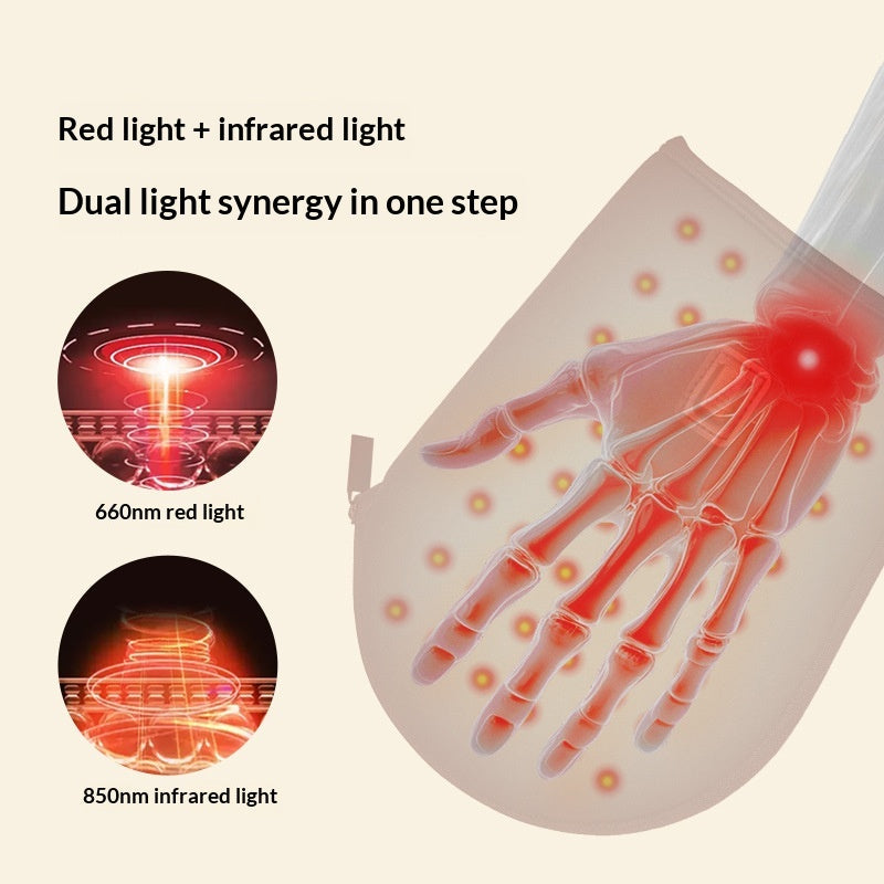 Palm-Sized Red Light Heating Glove Massager null