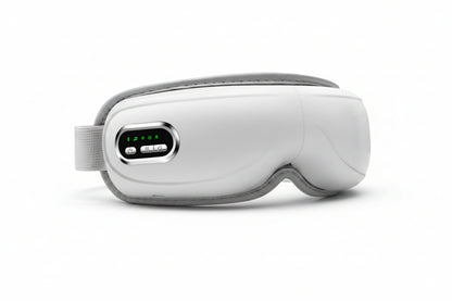 White eye mask with control panel on a white background