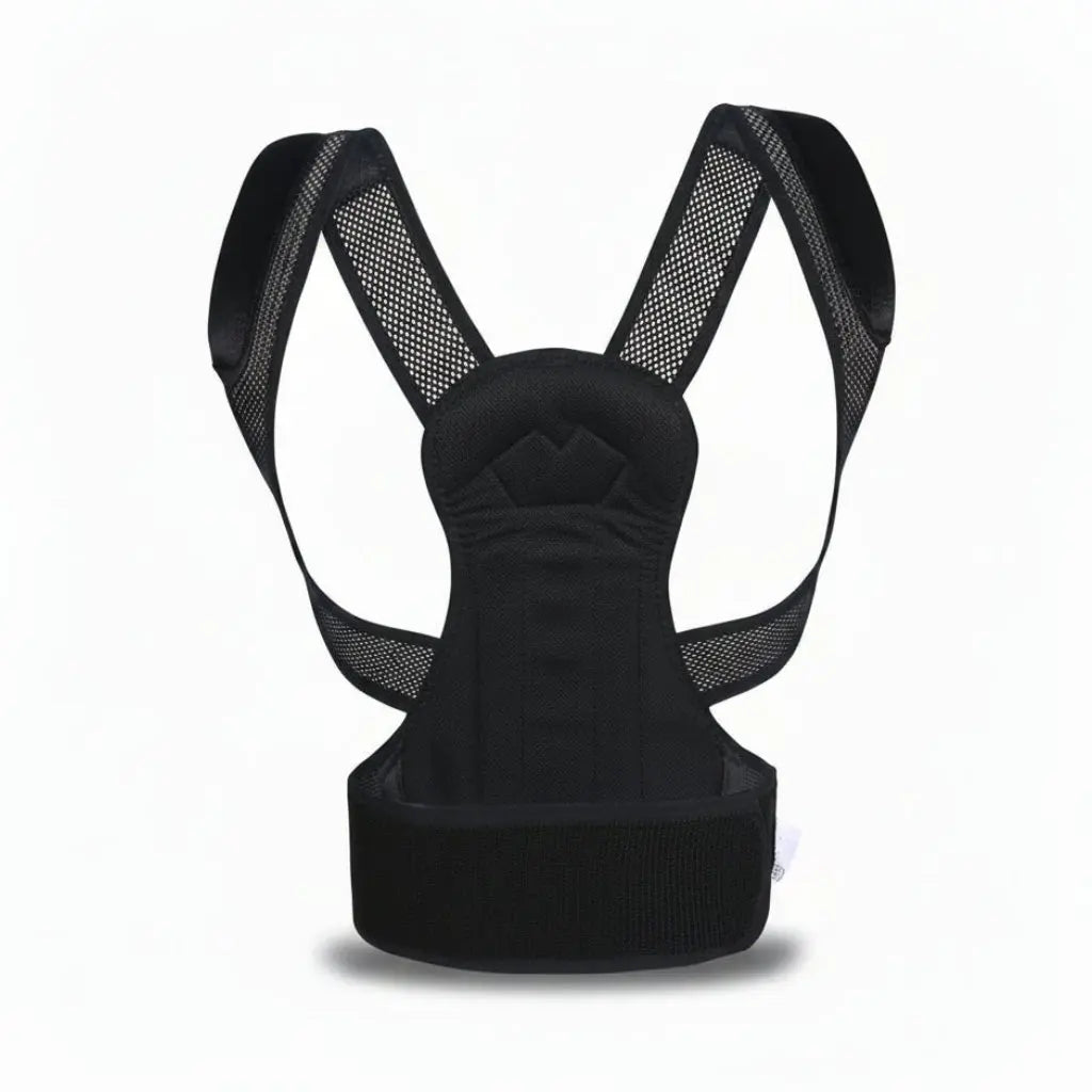 Black posture corrector on a white background