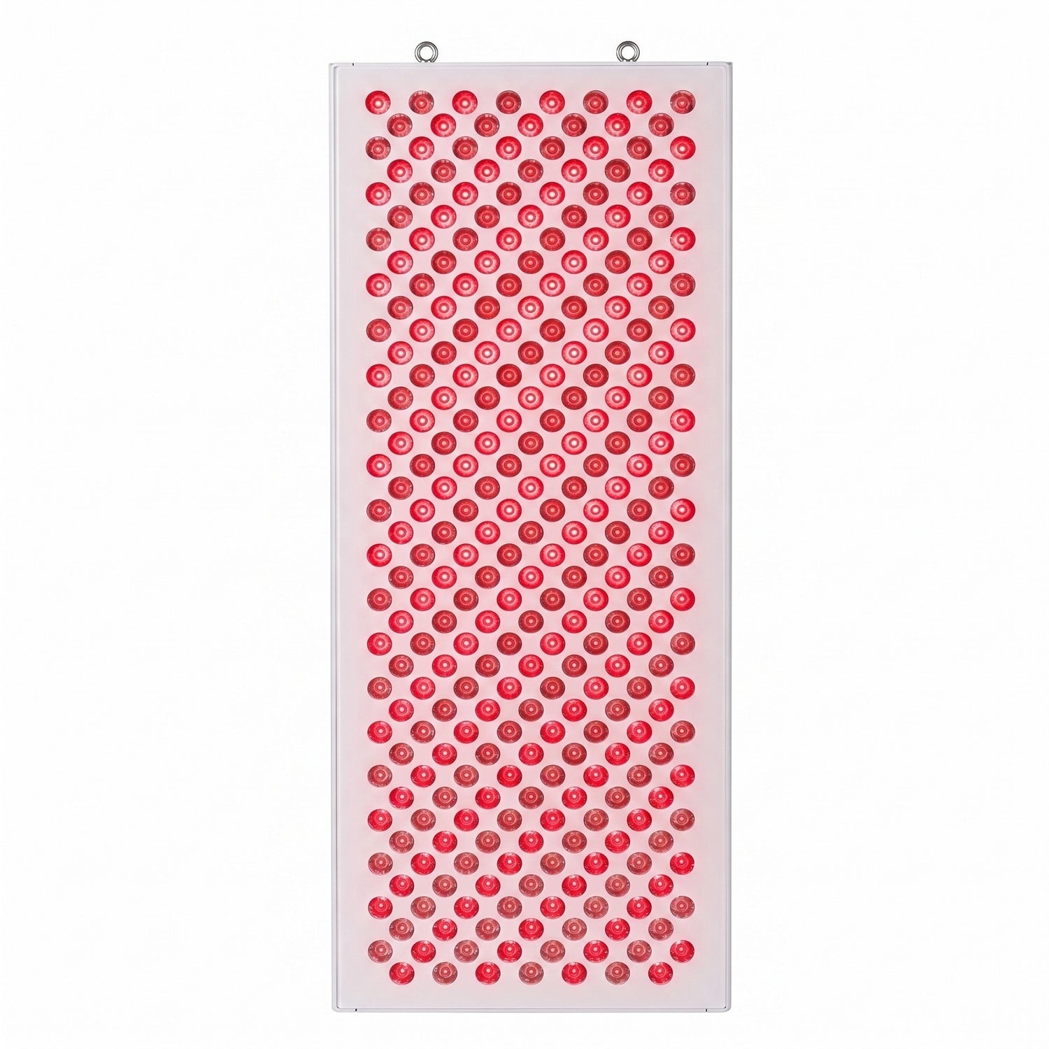 Acupressure mat with red dots on a white background