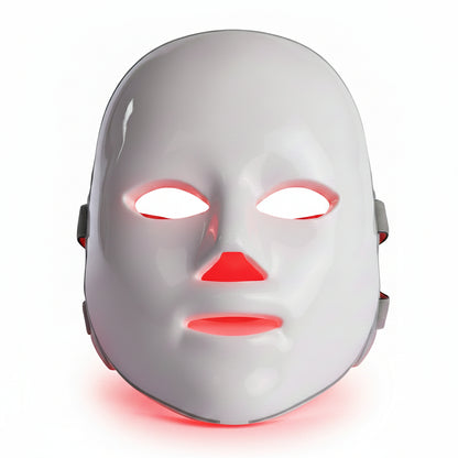White LED face mask on a white background